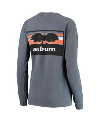 Women's Navy Auburn Tigers Comfort Colors Campus Skyline Long Sleeve Oversized T-shirt