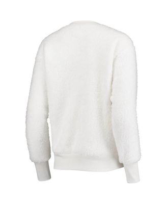 Women's White Arizona Cardinals Milestone Tracker Pullover Sweatshirt