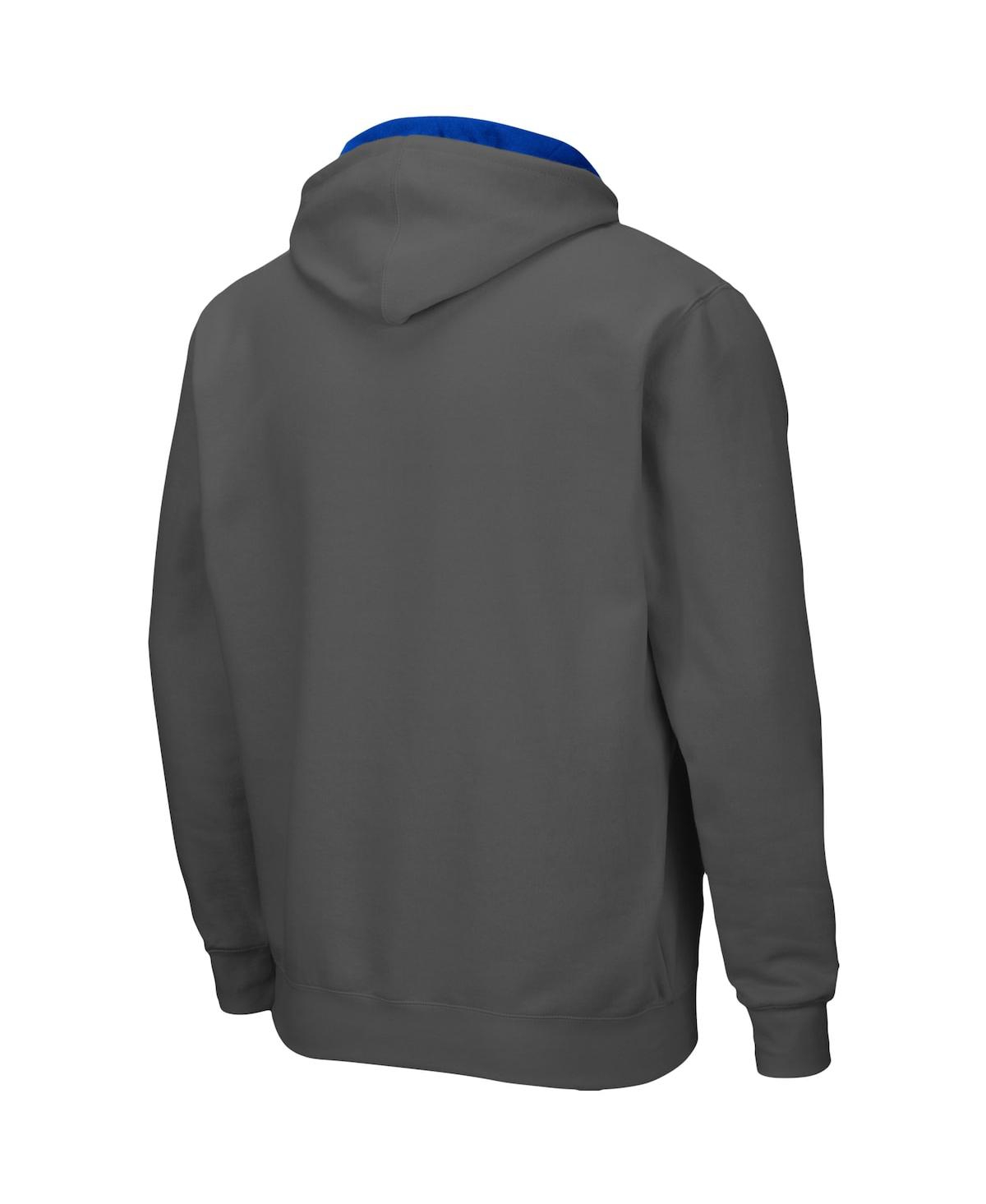 Colosseum Men's  Charcoal Kansas Jayhawks Arch Logo 3.0 Full-zip Hoodie In Charcoal
