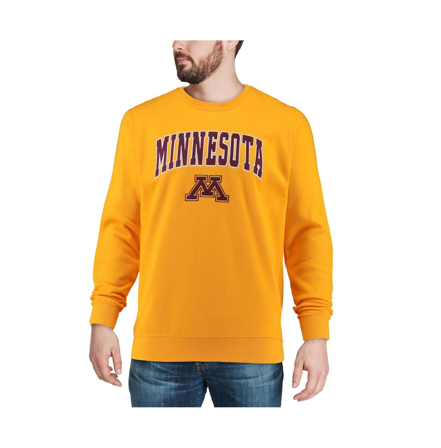 Мужская толстовка Colosseum Minnesota Golden Gophers Arch & Logo Crew Neck, цвет: Угольный — фото 7