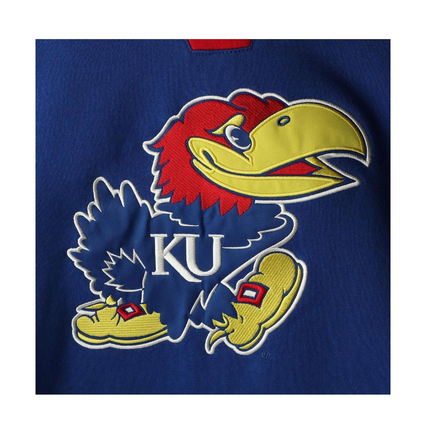 Мужское худи Colosseum Royal Kansas Jayhawks 2.0 Lace-Up Pullover — фото 5