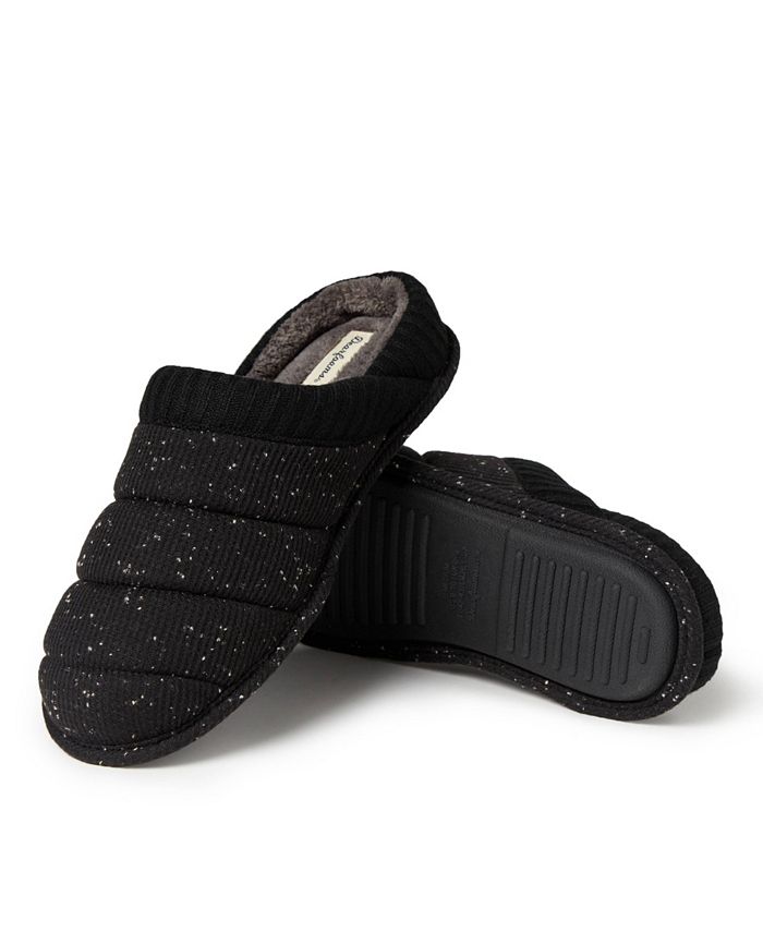 Dearfoams Men's Aiden Flecked Waffle Knit Clog Slippers & Reviews Men