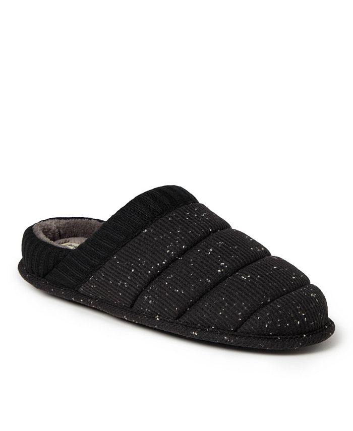Dearfoams Men s Aiden Flecked Waffle Knit Clog Slippers Macy s