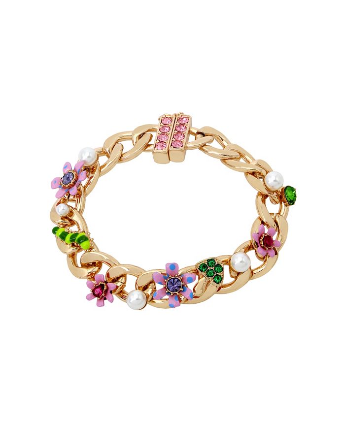 Betsey Johnson Women s Flower Link Bracelet Macy s