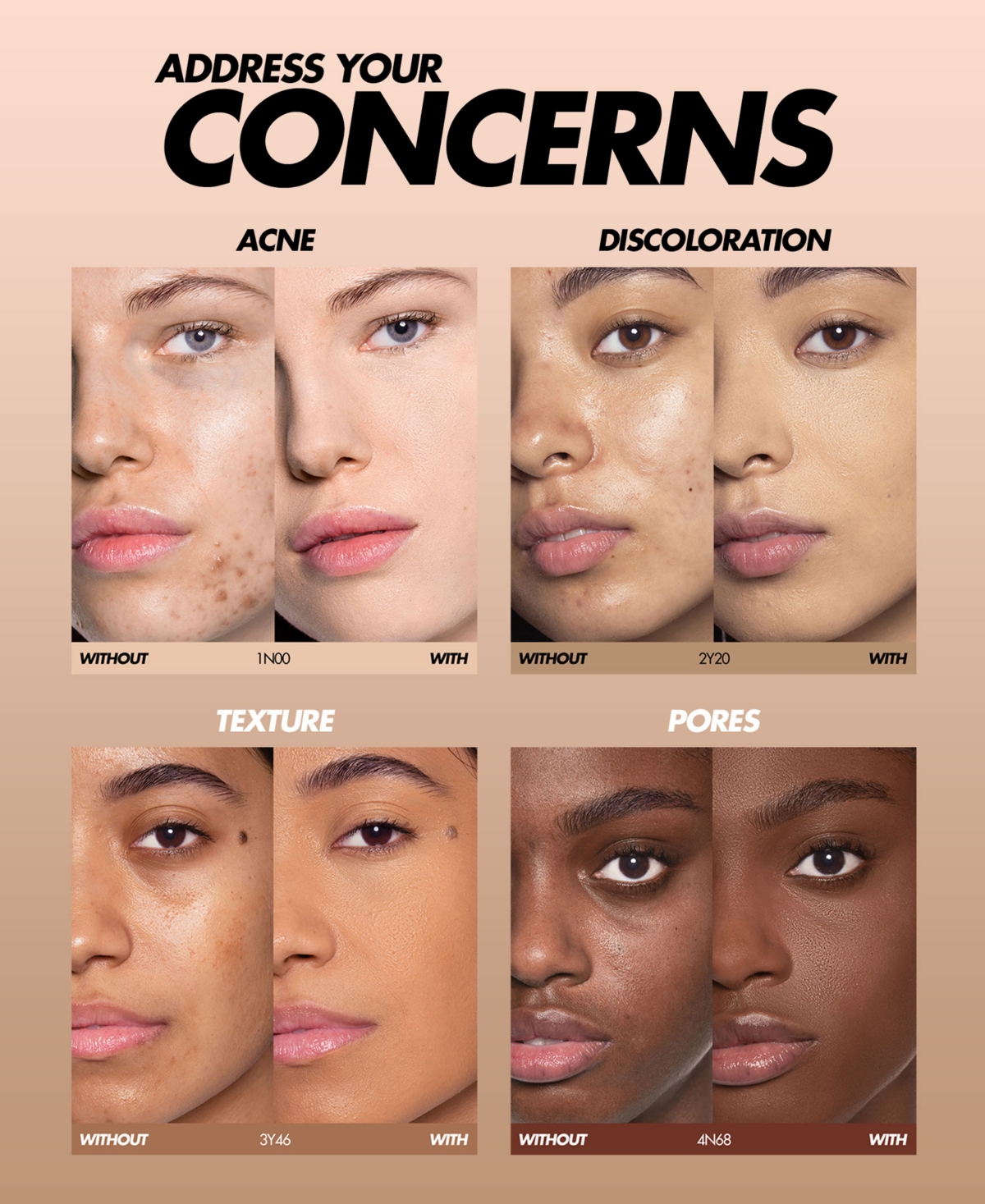Make Up For Ever Hd Skin Waterproof Natural Matte Foundation In 1y04 - Warm Alabaster (for Fair Skin Ton