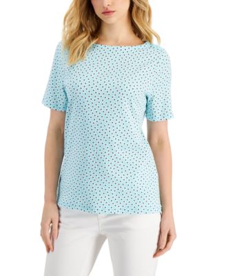 Charter Club - Women's Cotton Ditsy-Floral Top