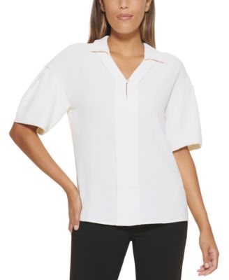 calvin klein white blouse macys