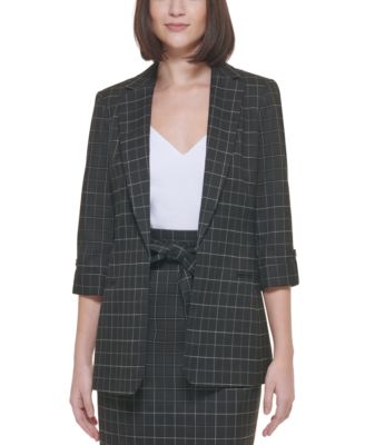 calvin klein windowpane blazer