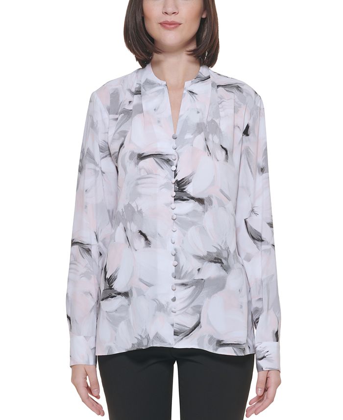 Macys floral blouses top