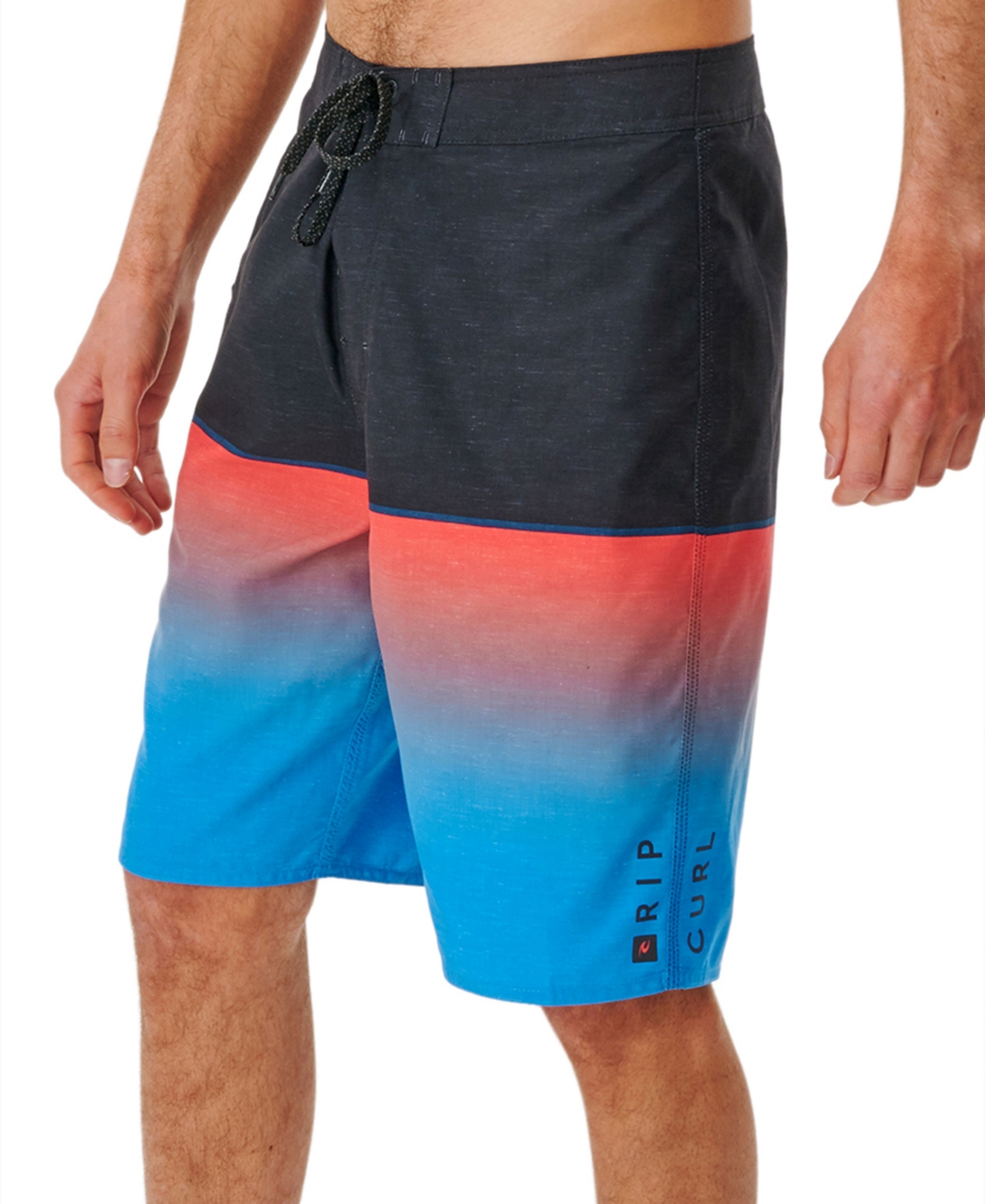 Rip Curl Dawn Patrol Colorblock Print Swim Trunks In Retro Red