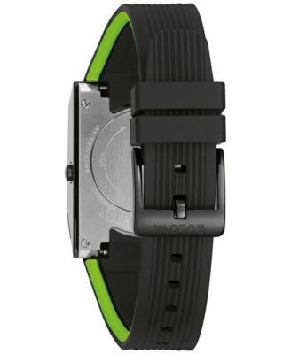 Bulova Men's Computron D-Cave Digital Black Silicone Strap Watch 31mm