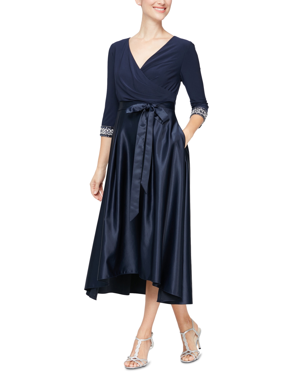 Alex evenings navy gown clearance