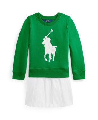 폴로 랄프로렌 여아용 원피스 Polo Ralph Lauren Little Girls Big Pony Fleece Sweatshirt Dress