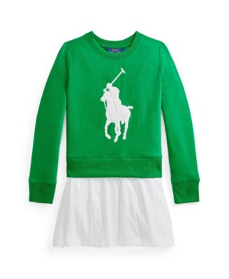 폴로 랄프로렌 걸즈 원피스 Polo Ralph Lauren Big Girls Big Pony Fleece Sweatshirt Dress