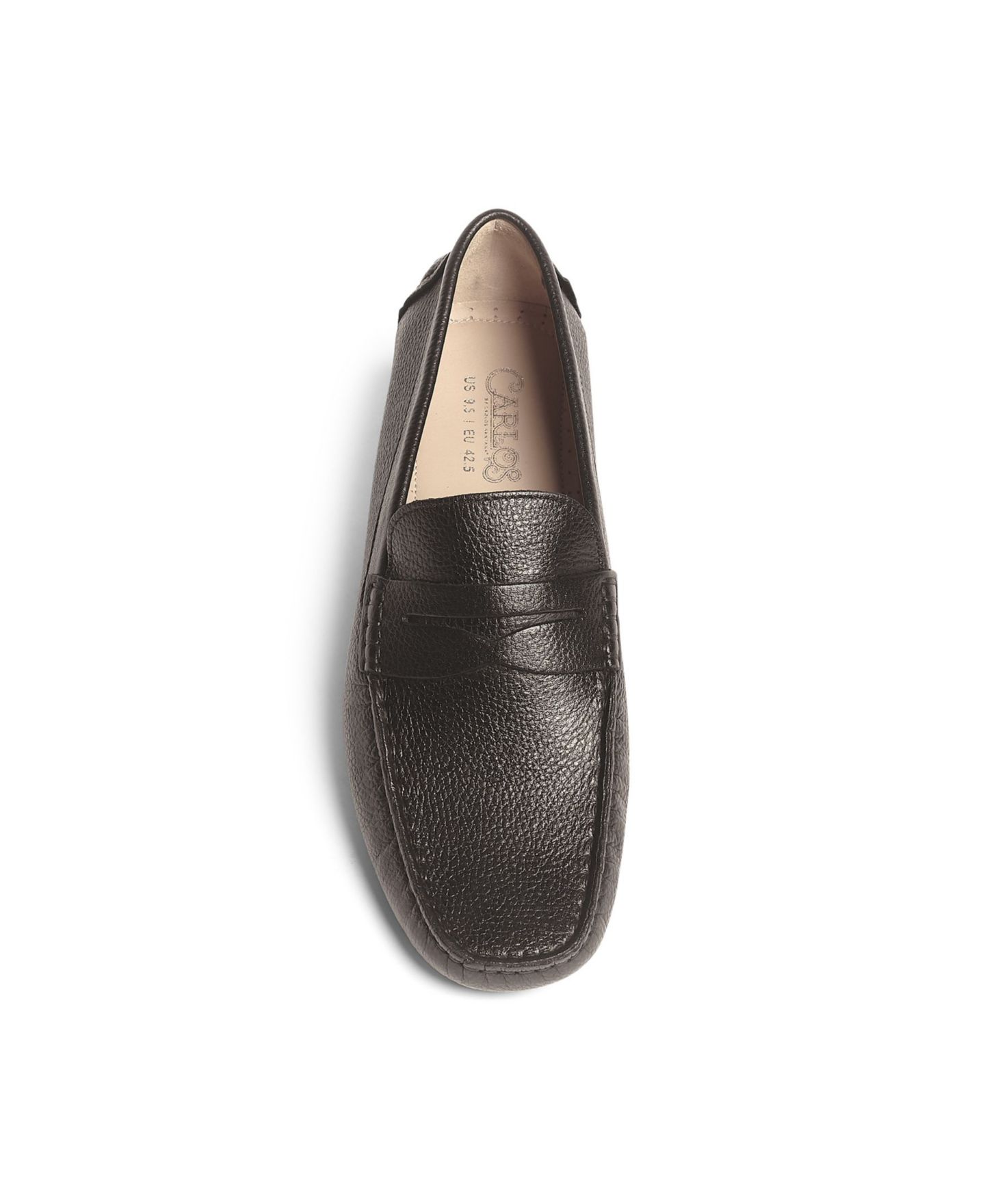 Мужские туфли Carlos by Carlos Santana Ritchie Slip-On Casual Driving Loafer, цвет: Чёрный кожаный — фото 4