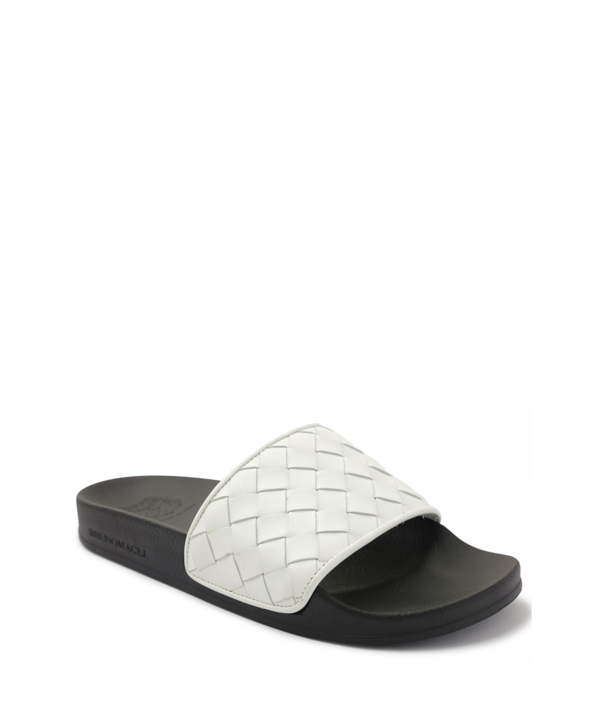 Shop Bruno Magli Men's Magnus Slide Sandals In White