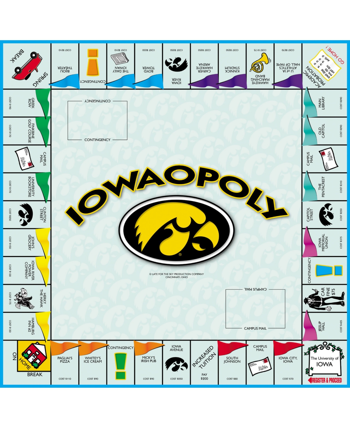 Shop Late For The Sky Iowaopoly Board Game In Multi