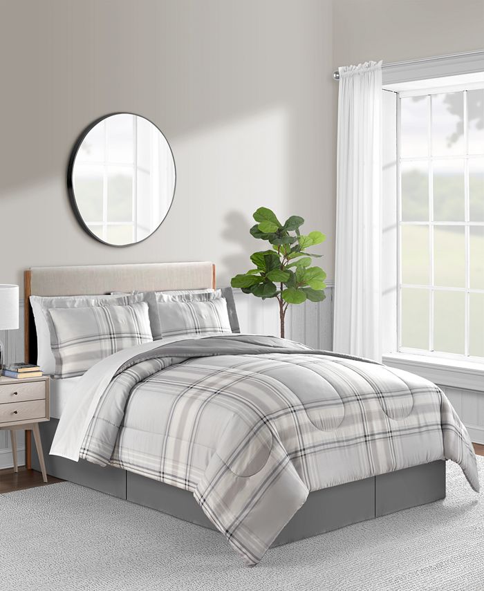 Sunham Ethan Grey 8 Pc. Comforter Sets Macy's