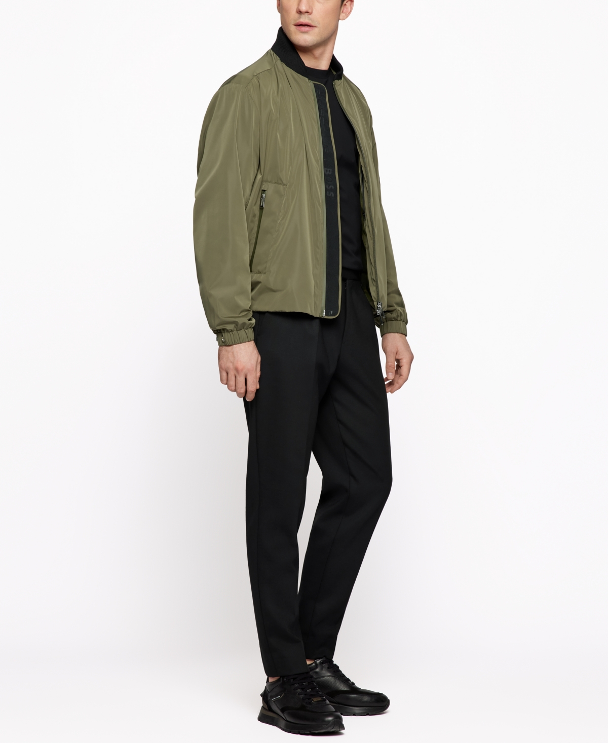 Hugo Boss Boss By  Men's Water-repellent Regular-fit Jacket In Open Green