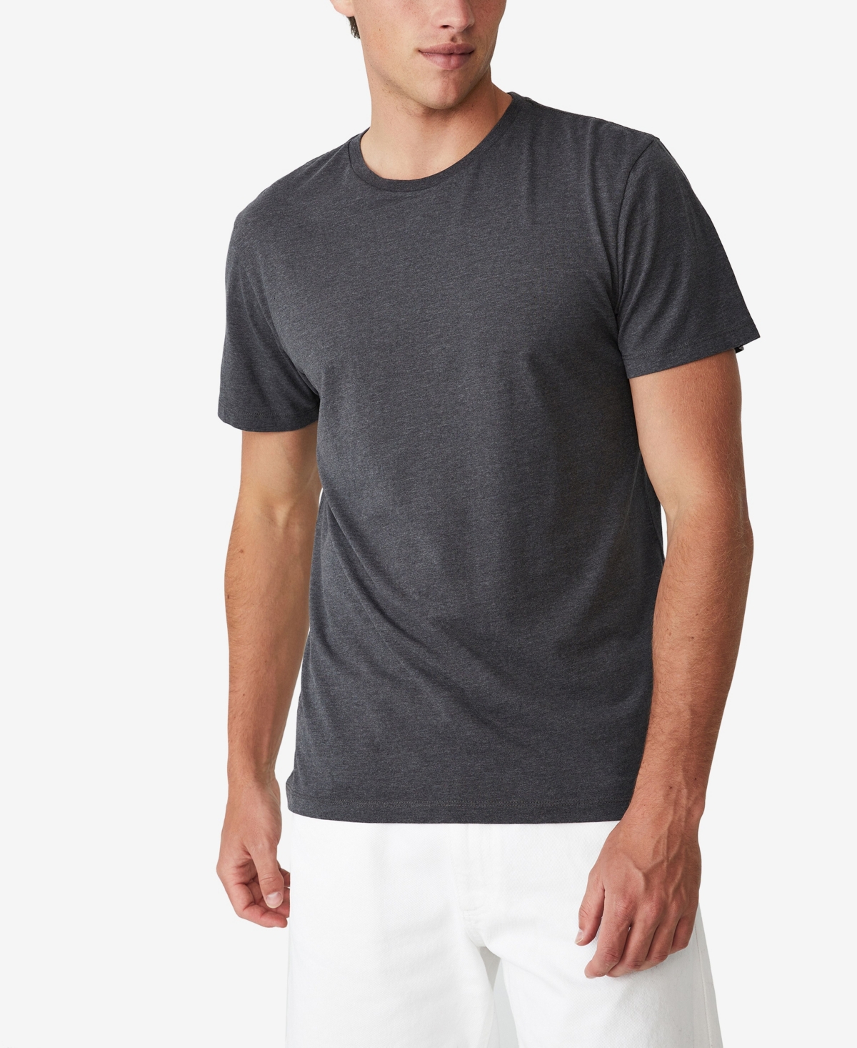 Men's Regular Fit Crew T-Shirt - Charcoal Marle