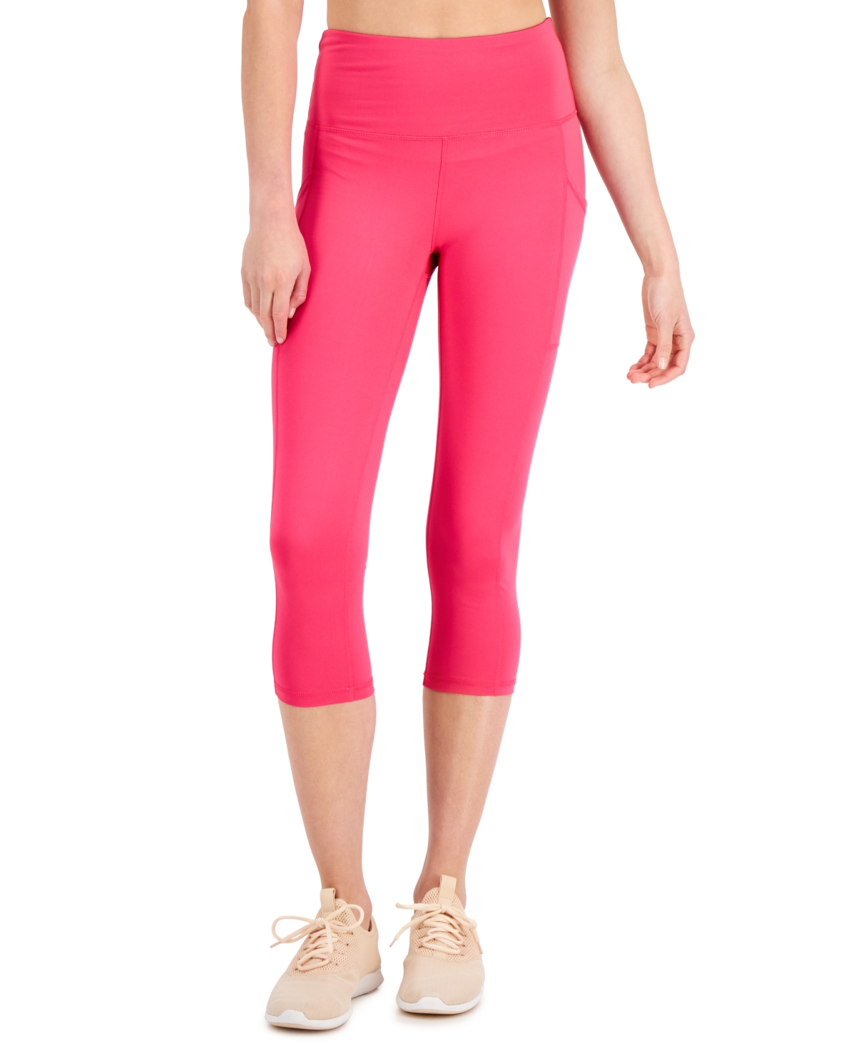 Id Ideology Women's Compression High-Rise Side-Pocket Cropped Leggings,  Regular & Petite, Created for Macy's