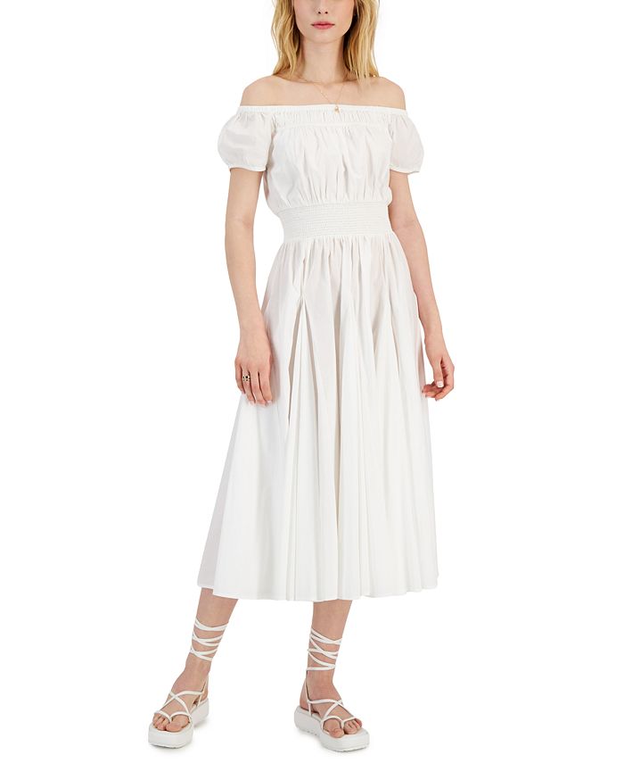 Macy's off the shoulder dress on sale