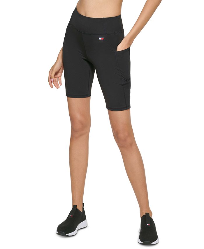 Tommy Hilfiger Women's High-Rise Compression Bike Shorts & Reviews -  Activewear - Women - Macy's