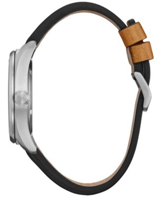 Eco-Drive Men's Garrison Brown Leather Strap Watch, 42mm