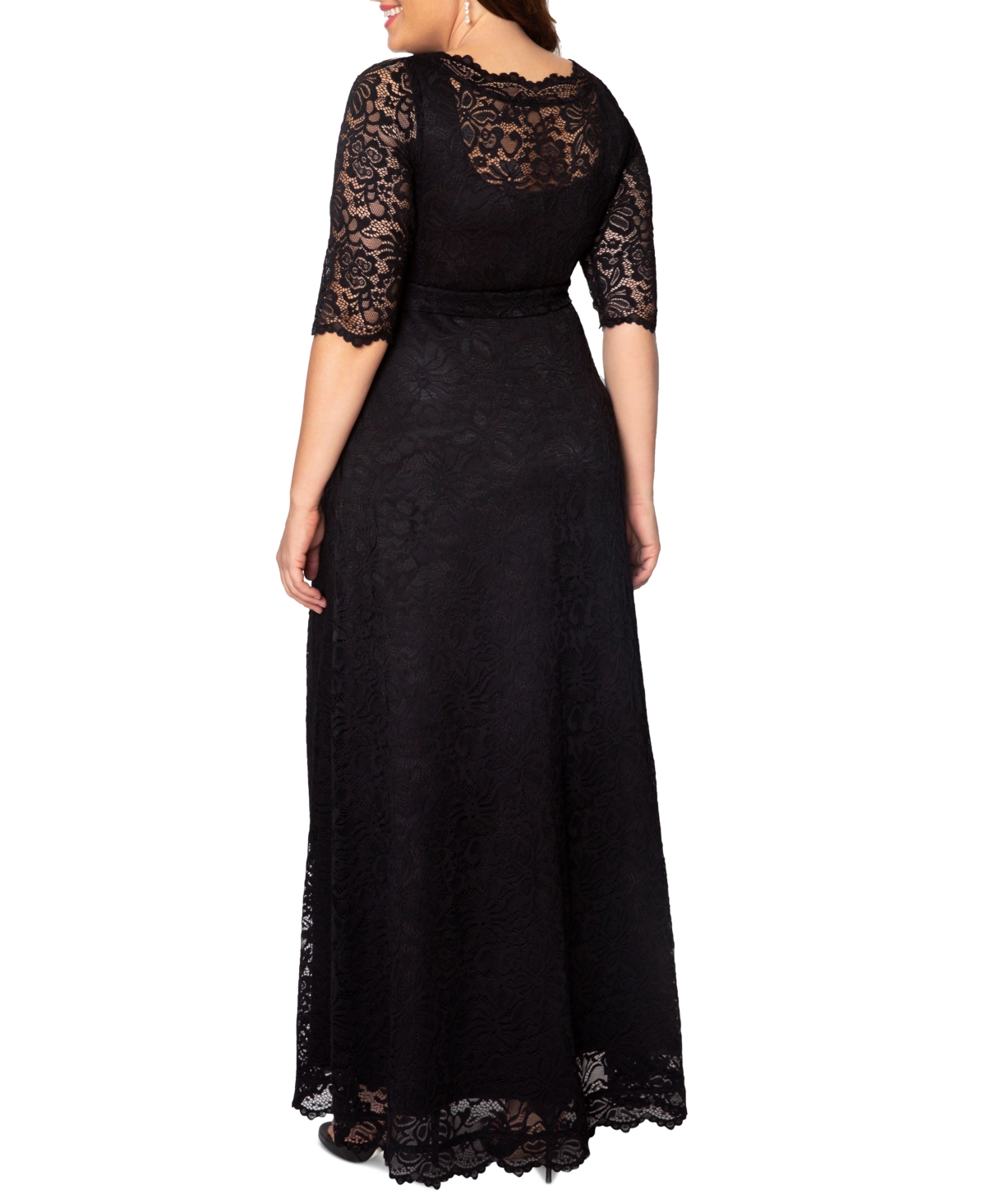 Kiyonna Plus Size Women'sPlus Leona Lace Long Formal Gown