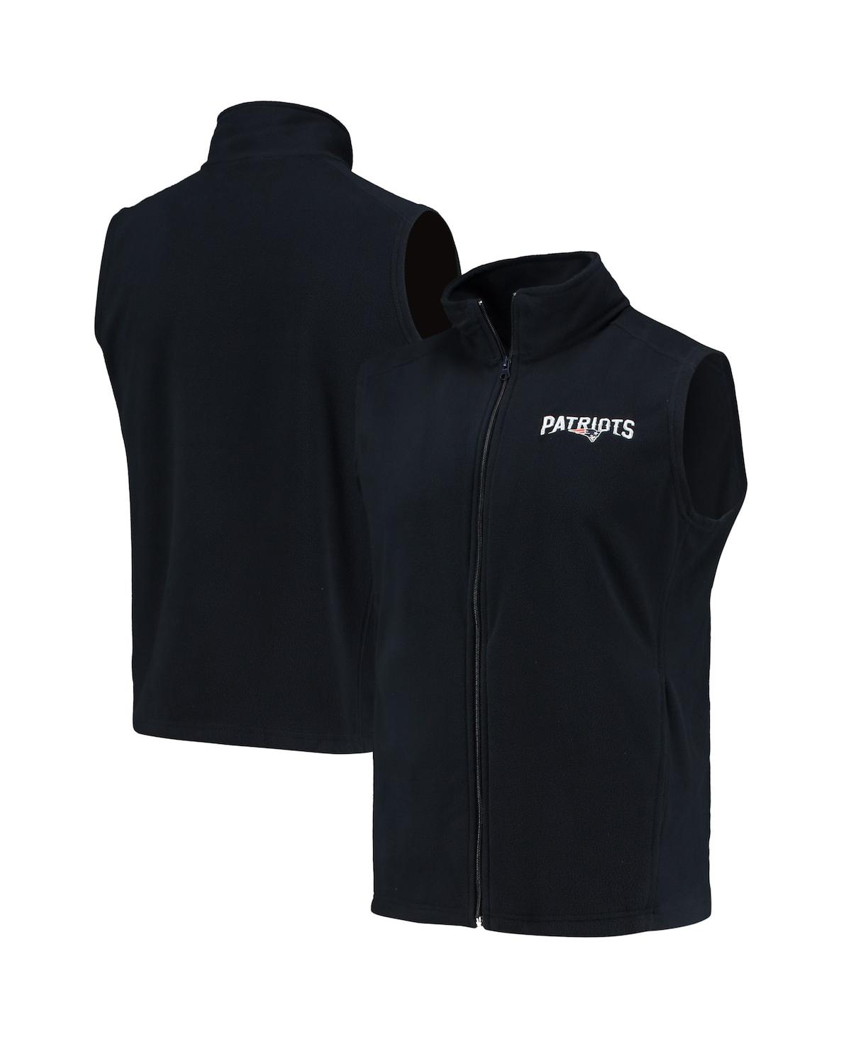 Men's Navy New England Patriots Houston Fleece Full-Zip Vest - Navy