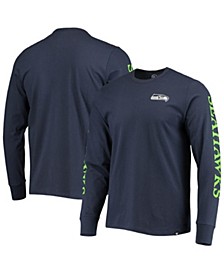 Men's '47 College Navy Seattle Seahawks Franklin Long Sleeve T-shirt