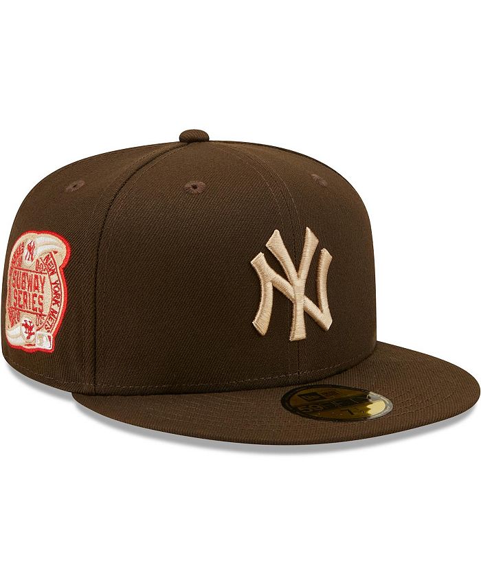 New York Yankees New Era Subway Series Team Scarlet Undervisor 59FIFTY  Fitted Hat - Brown