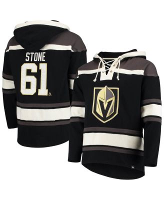 Men's Mark Stone Black Vegas Golden Knights Player Name and Number Lacer Pullover Hoodie