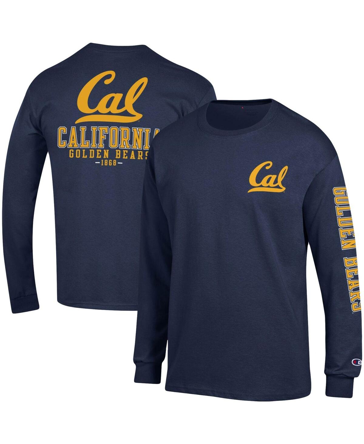 Men's ChampionCal Bears Team Stack Long Sleeve T-shirt - Navy