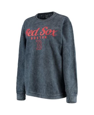 Women's Navy Boston Red Sox Comfy Cord Pullover Sweatshirt