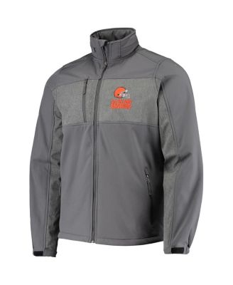 Men's Graphite Cleveland Browns Circle Zephyr Softshell Full-Zip Jacket