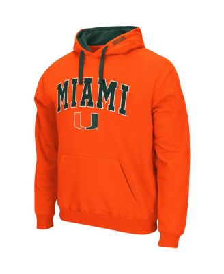 Men's Orange Miami Hurricanes Big and Tall Arch & Logo 2.0 Pullover Hoodie