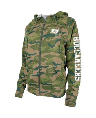 Women's Camo Tampa Bay Buccaneers Raglan Full-Zip Hoodie
