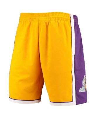 Men's Gold Los Angeles Lakers 2009 Hardwood Classics 75th Anniversary Swingman Shorts