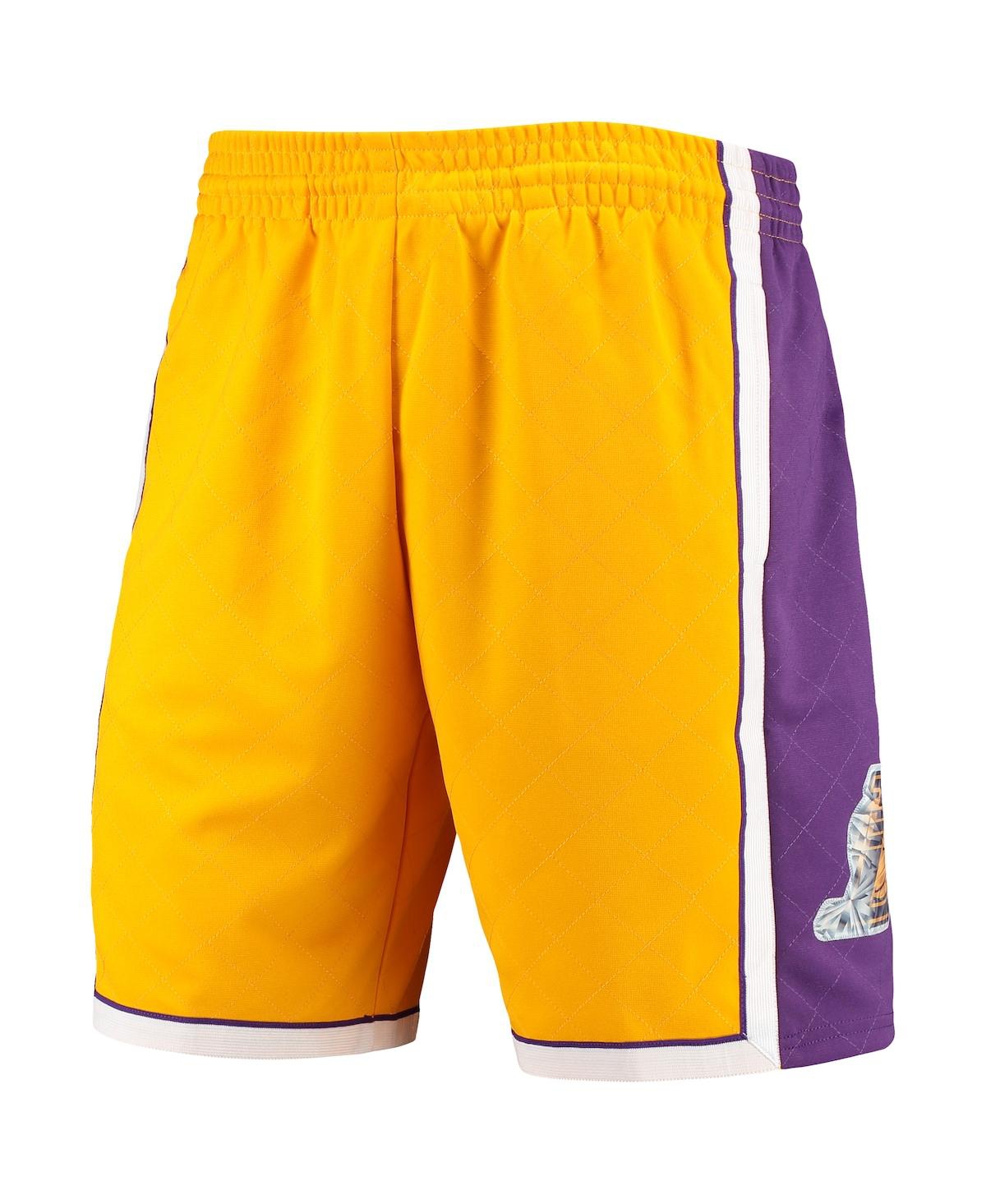 Men's Mitchell & NessLos Angeles Lakers 2009 Hardwood Classics 75th Anniversary Swingman Shorts - Gold