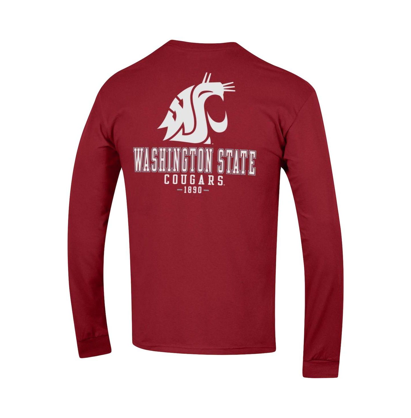 Мужская футболка Champion Crimson Washington State Cougars Team Stack Long Sleeve — фото 4