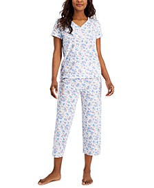Cotton Essentials Cropped Pajama Set, Created for Macy's