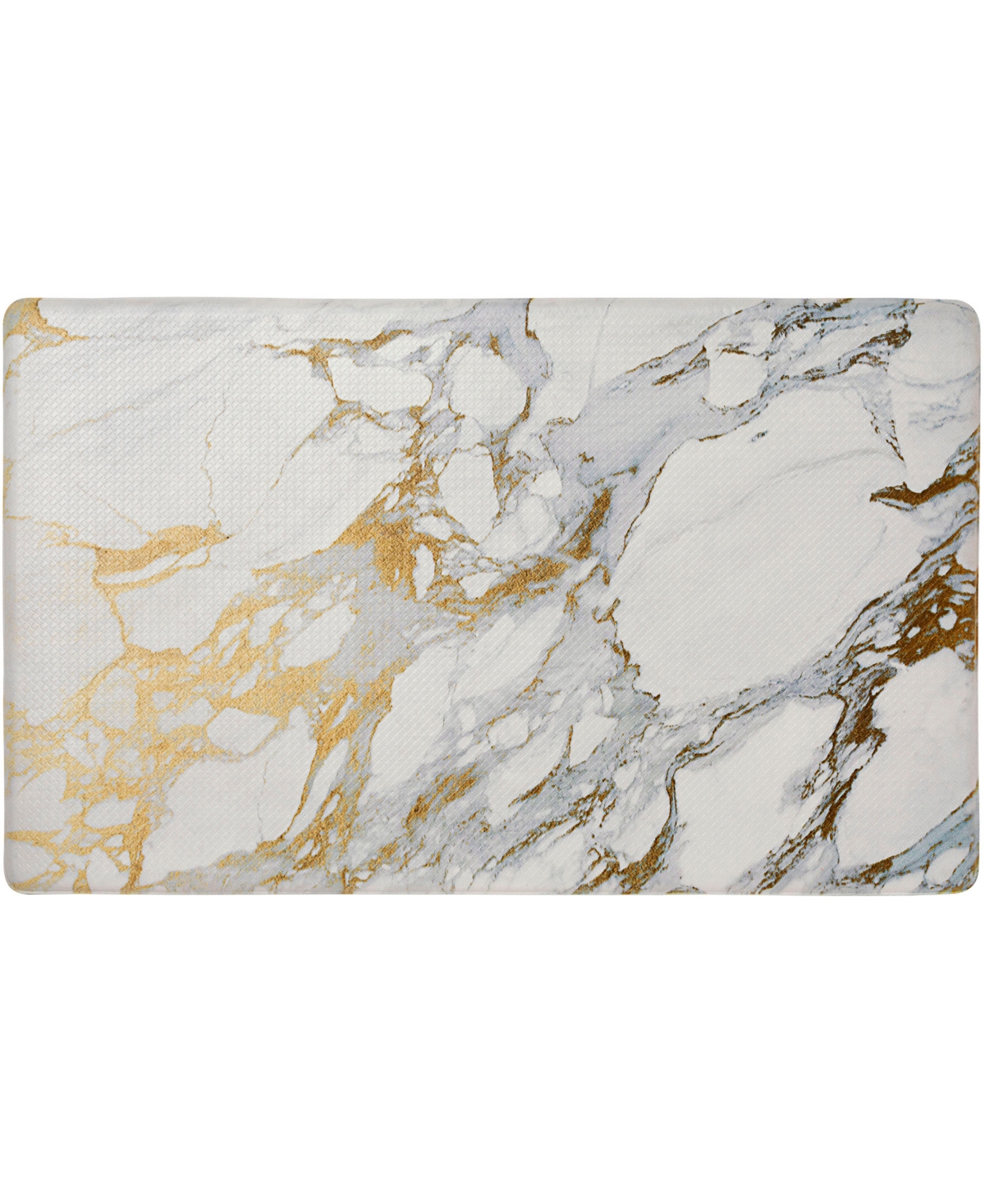 Global Rug Designs Cheerful Ways Marble 1'6" X 2'6" Area Rug In Gold-tone,white