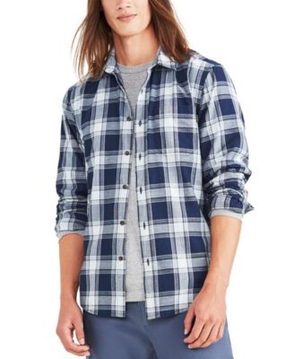 Dockers - Men's Plaid Long-Sleeve Button-Up Shirt