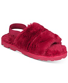 Men's Faux-Fur Slippers, Created for Macy's 