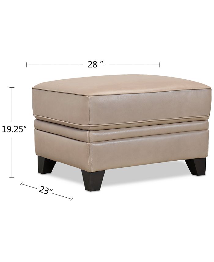 Furniture CLOSEOUT! Ciarah Leather Ottoman, Created for Macy's Macy's