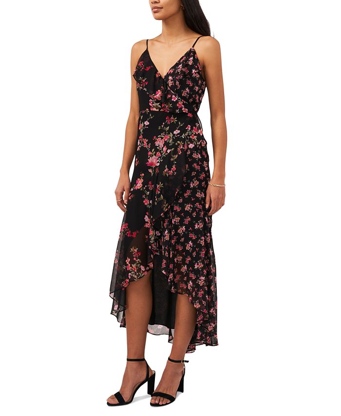 MSK Printed Ruffled HighLow Dress Macy's