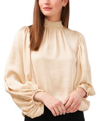 MSK - Smocked-Neck Top