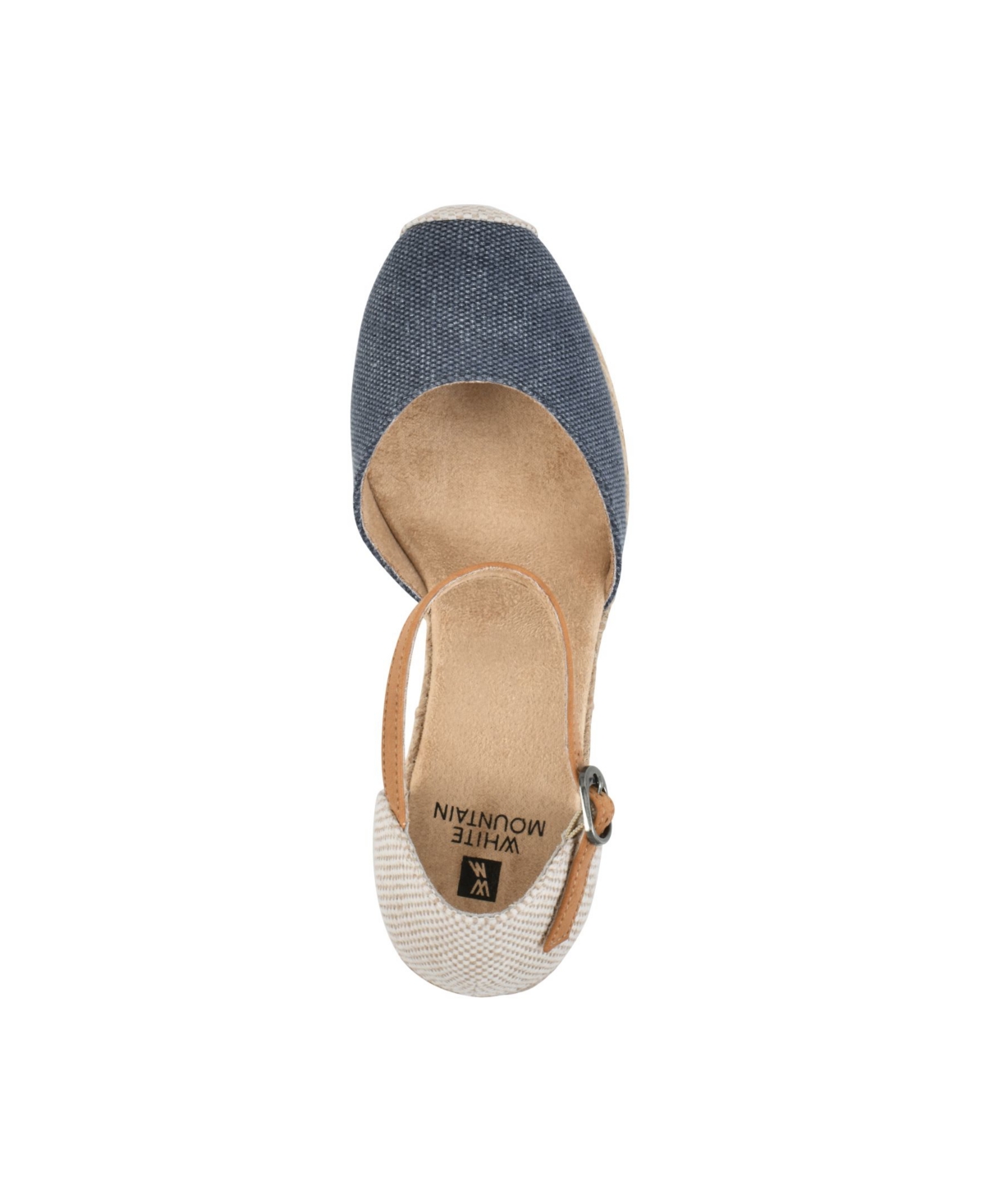 Shop White Mountain Women's Mamba Espadrille Wedges In Denim Blue Fabric