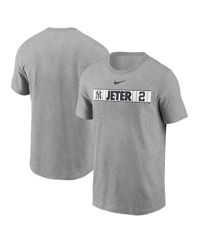 Nike Men's Derek Jeter Heathered Gray New York Yankees Locker Room T ...